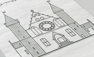 zweltekening gebouw
