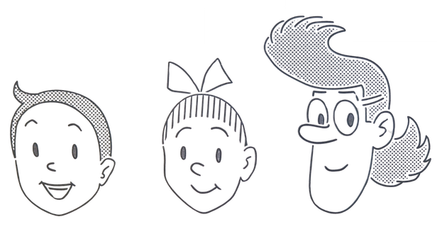 Suske en Wiske weergegeven als voelbare tekening